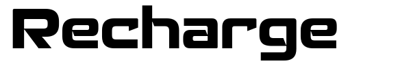 Recharge font preview